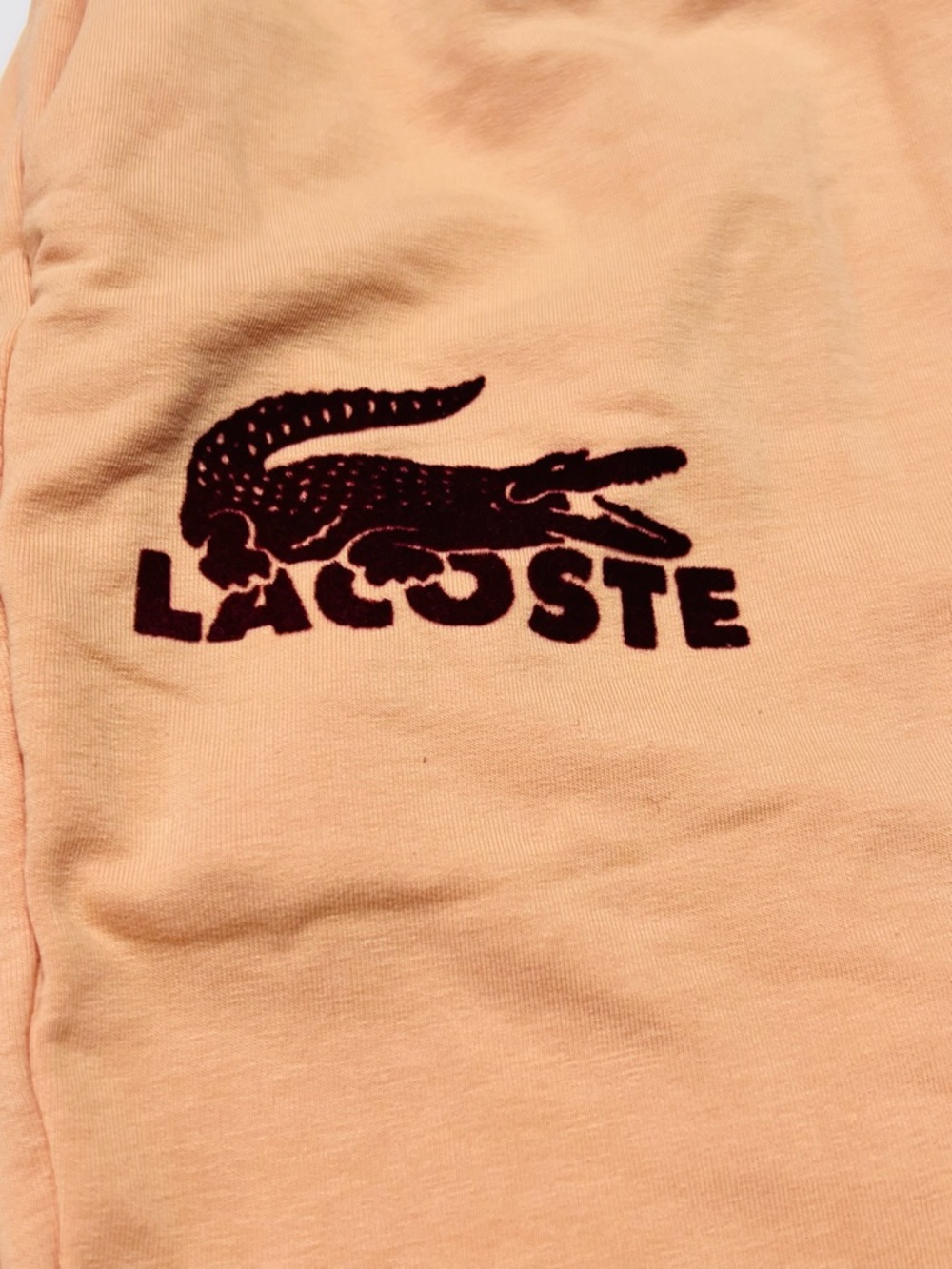 Lacoste Peach Lounge Pants Joggers Elastic Waist Logo Size L - Picture 3 of 11
